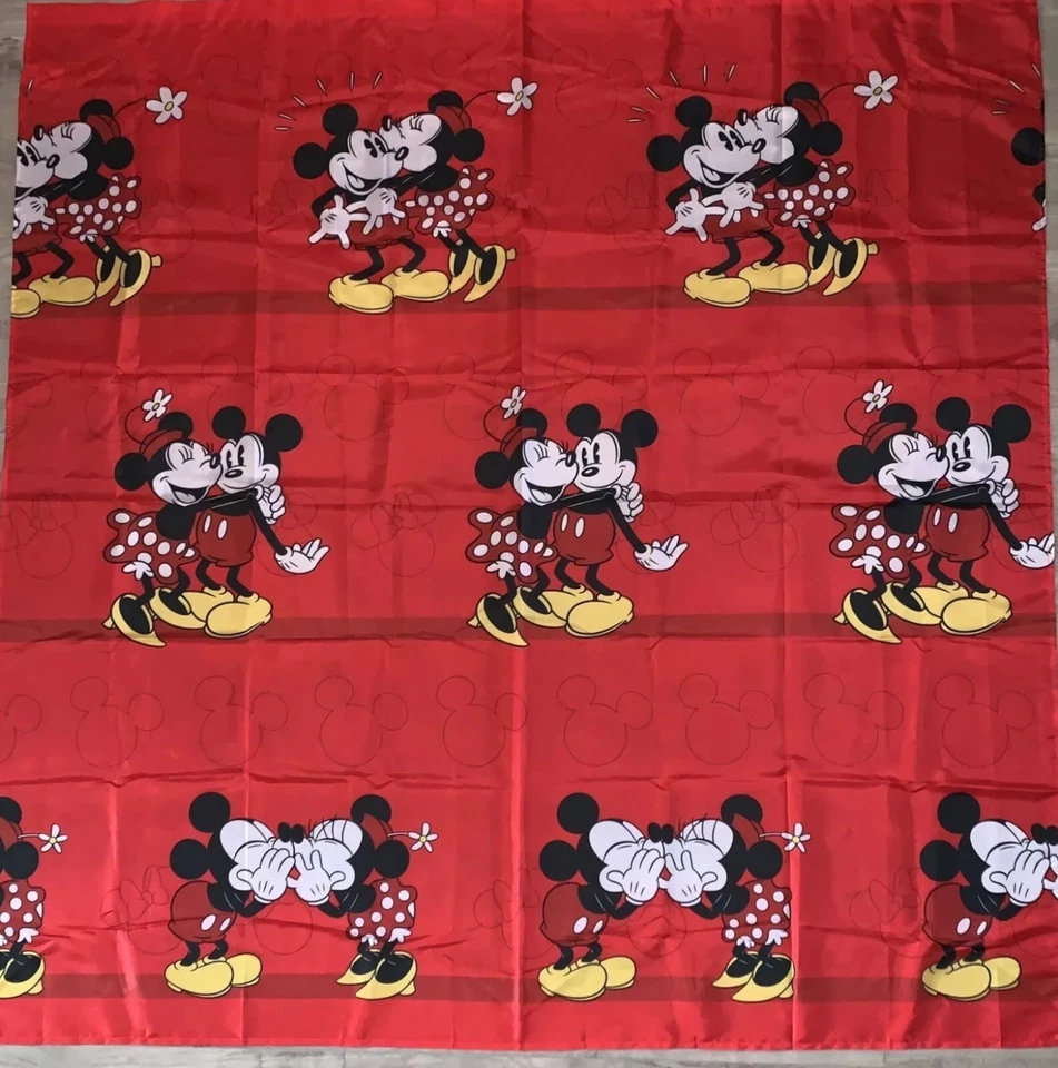 Disney Mickey & Minnie Mouse Classic Shower Curtain & Shower Curtain Rings SET - Image 2 of 4