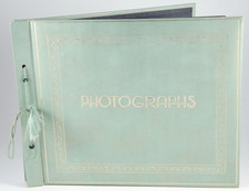 VTG 1960s Wedding Scrapbook MCM Album Color Black  White Photos 60 Pictures