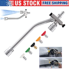Foam Cannon Dual Connector Accessory Dual-Purpose Switch Spray Gun w/5 Nozzles