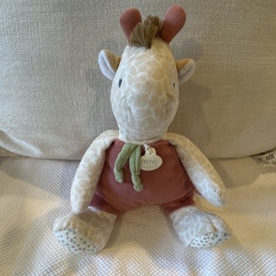 Doudou et Compagnie Couleurs Savane Plush Giraffe Baby Toy Beige Pink Green