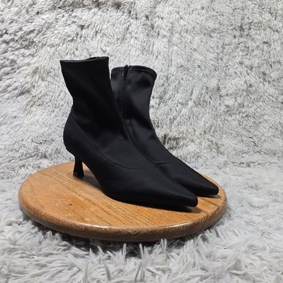 Unisa Yesser Womens Size 9.5M Retro Black Stretch Pull On Heeled Ankle Boots