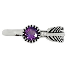 Natural Amethyst - Brazil 925 Sterling Silver Ring s.5 Jewelry R-1042