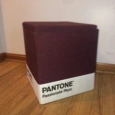 PANTONE Passionate Plum 16” x 15” Storage Ottoman Bench w/Lid - Read Description