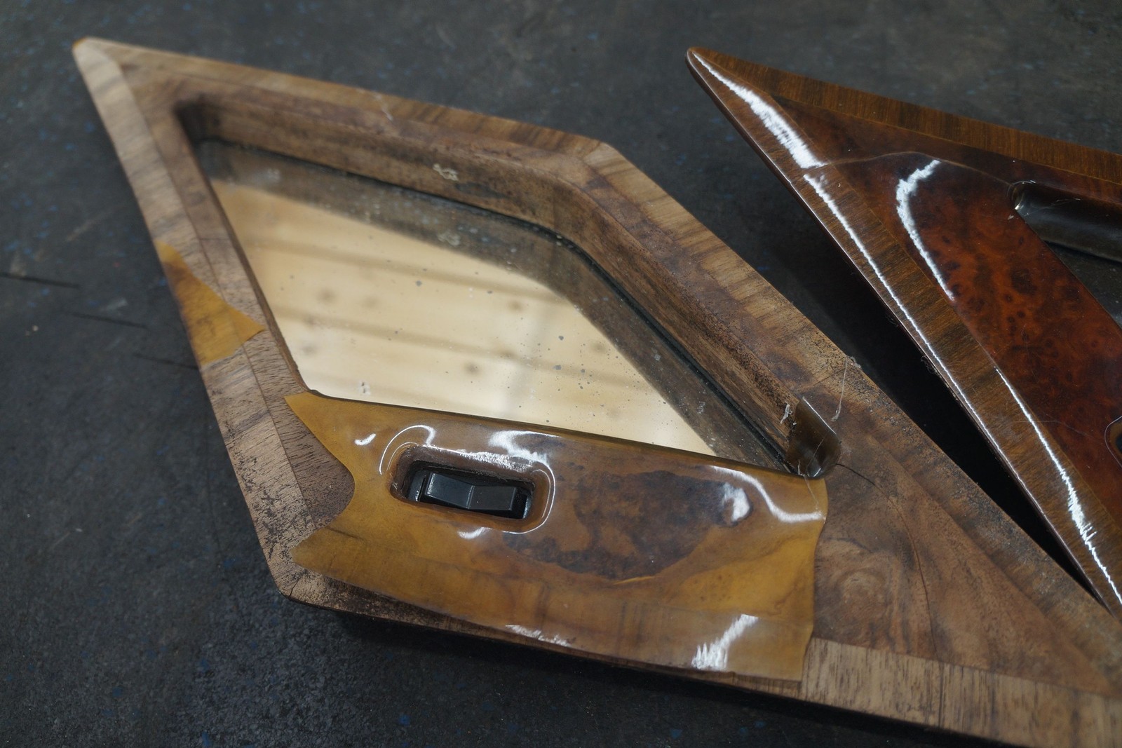 Set 2 Left Right Rear Interior Quarter Wood Trim OEM Bentley Turbo R 1991 *Note