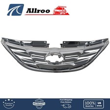 Fit For Hyundai Sonata 2011-2013 Grille Assembly Front Grill Chrome Plastic