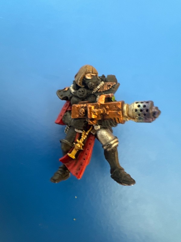 Classic Metal Sisters of Battle with flamer - Painted Warhammer 40K X9898