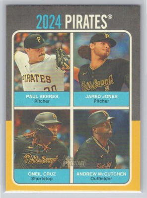2024 Topps Heritage High Number #75TQ-11 Pirates 1975 Team