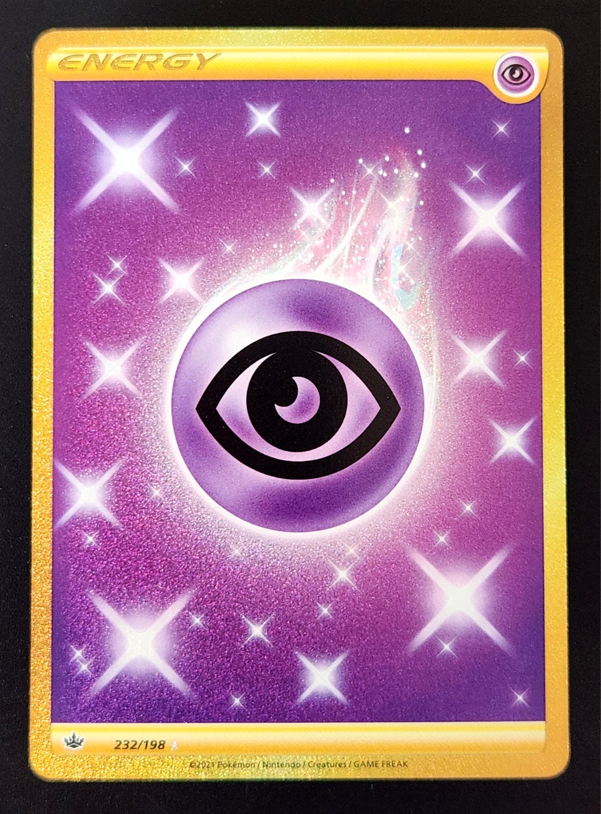 Psychic Energy Gold Secret Rare 232/138 Chilling Reign - Near Mint Pokemon Card 