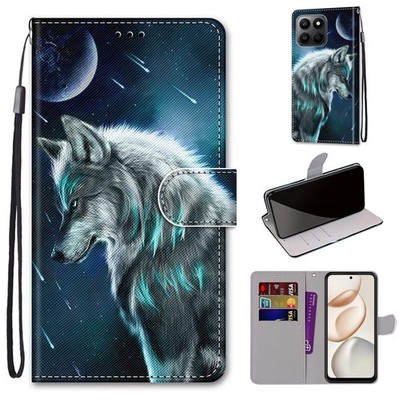 Cool Wolf Wallet Case For Various Phone Magnetic Card Bag Flip Stand Cover Hot