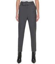 DKNY Womens Belted Casual Trouser Pants