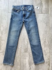 Gap Kids Boys Stretch Denim Jeans Washwell Straight Leg School 8 Slim NEW Blue