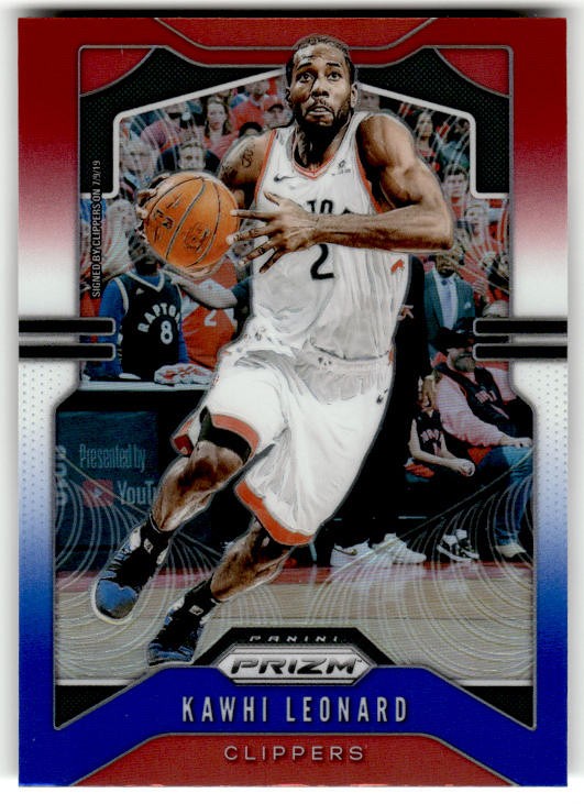 2019-20 Panini Prizm Prizms Red White and Blue Kawhi Leonard #149 Clippers