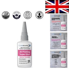 3D Print Super Glue 50g - Fast Strong Clear Adhesive for PLA, ABS, PETG & TPU