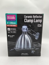 Arcadia Clamp Lamp Ceramic Reflector Holder Reptile Basking Light Tortoise Dome