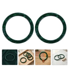 4pcs Circular Purse Handles, Resin O-Ring Grips 11.5cm/4.5", Decorative Bag