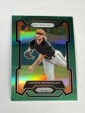 2024 Panini Prizm #85 Carson Whisenhunt Green Prizm Giants