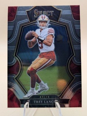 2022 Select Football Trey Lance Premier Level card #185 San Francisco 49ers