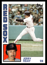 1984 Topps Jerry Remy #445 Boston Red Sox MLB Baseball Base Set