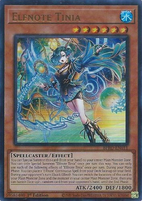 #ad *** ELFNOTE TINIA *** 1ST EDITION ULTRA RARE BRPO EN011 YUGIOH $4.95