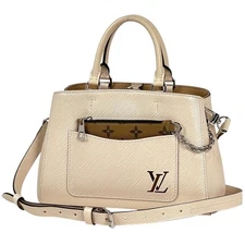 Louis Vuitton Marelle Tote BB 2-Way Shoulder Bag Epi Quartz (White) #BS540