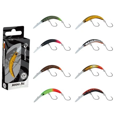 Paladin Banana Joe Forellen Wobbler UV Sinkend Schwimmend 7,5cm Forelle Barsch