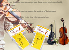 Natural Rosin 4 Pack - Low Dust, Universal Violin Viola and Cello Rosin