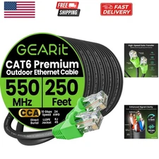 RJ45 Cat-6 Ethernet Patch Cable, 10Gpbs Transfer Speed, Gold-Plated Connector...