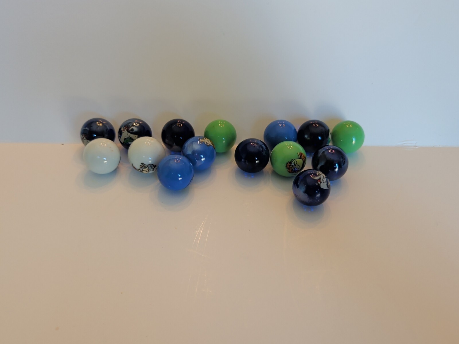 Lot of 15 Asterix & Obelix Fidibus Murmel Real Murmelix Glass Marbles 2012 Rare