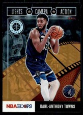 2019-20 Hoops Premium Stock Lights Camera Action Orange Karl-Anthony Towns #12