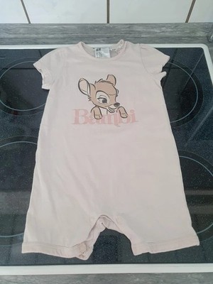 Rosaner kurzer ''Bambi'' Schlafanzug - Gr.80 - H&M - NEU