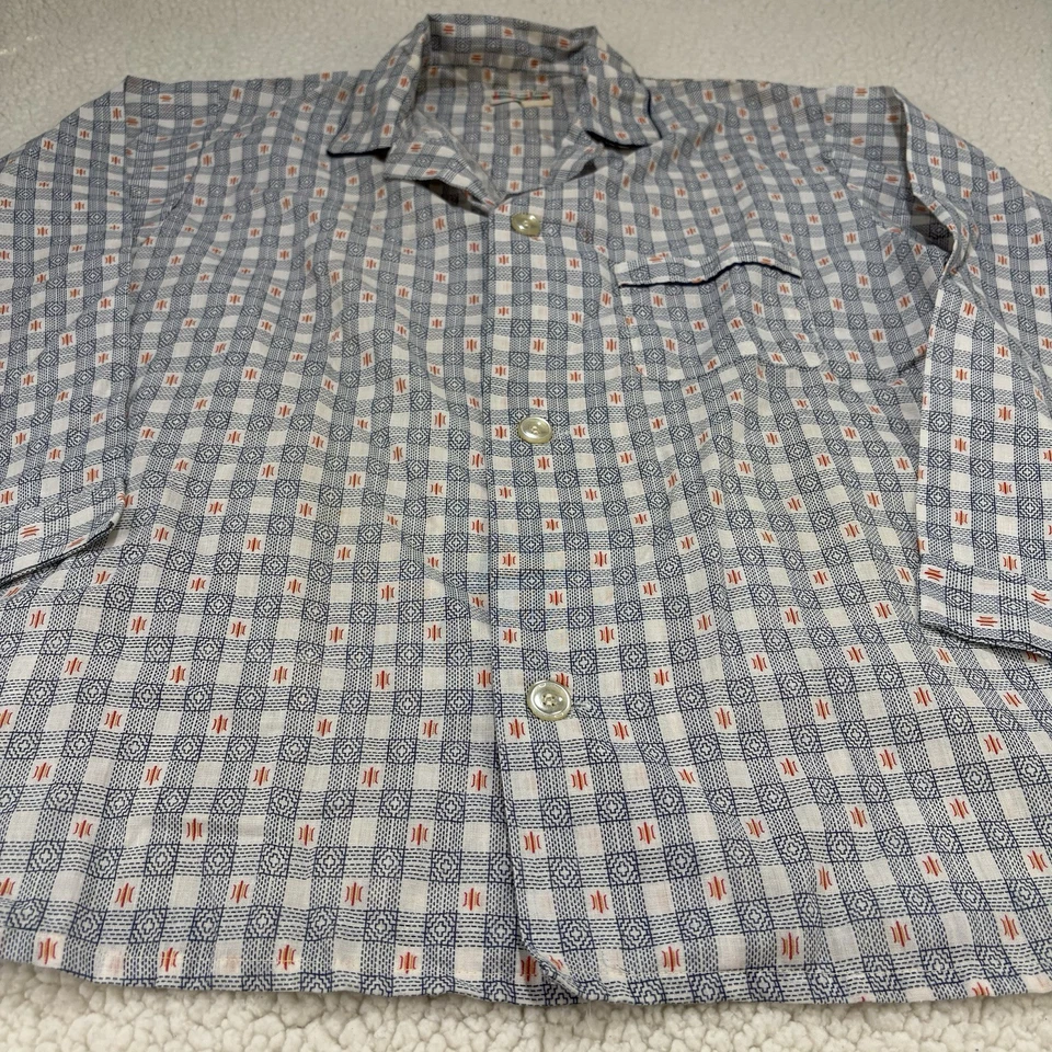 Conjunto de pijama vintage Fruit of the Loom masculino C grande 2 peças impressão permanente - Imagem 3 de 4