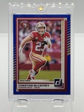 Christian McCaffrey 2025 Panini Donruss Press Proof Blue 49ers #161