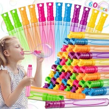 36 Pack Big Bubble Wands Bulk in 6 Colors, Ideal for Easter, Summer, Hallowee...