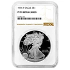 1996-P Proof $1 American Silver Eagle NGC PF70UC Brown Label