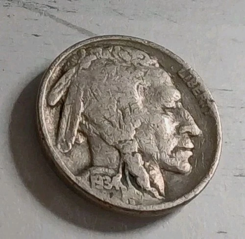 1934-P Buffalo Indian Head Nickel ~ Free Shipping! #1