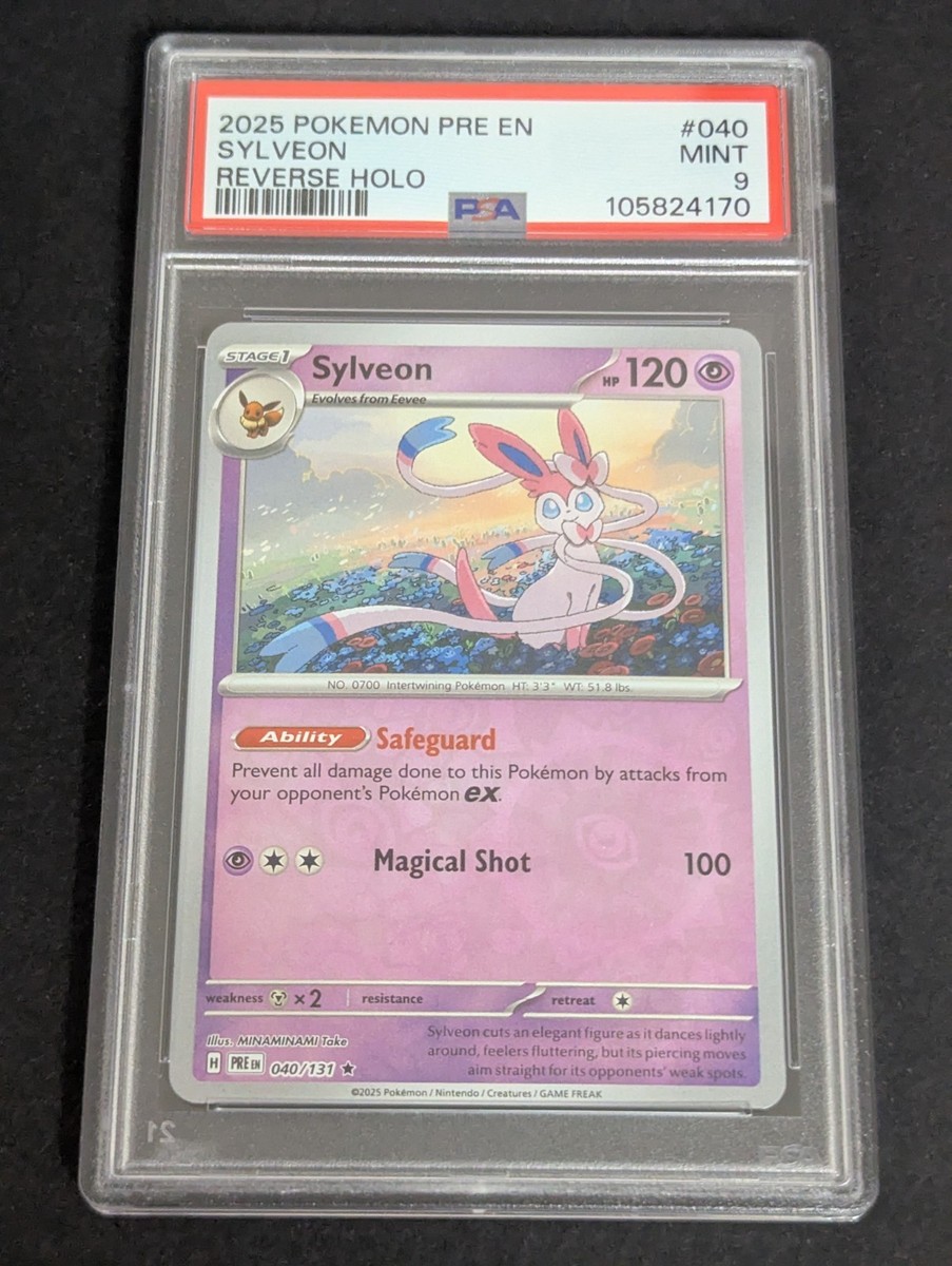 holographic sylveon pokemon card Sylveon 040/131 Sv: Prismatic Evolutions Reverse Holo for sale online