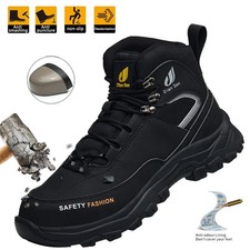 Waterproof Mens Work Boots Steel Toe Safety Shoes Indestructible Non Slip Boots