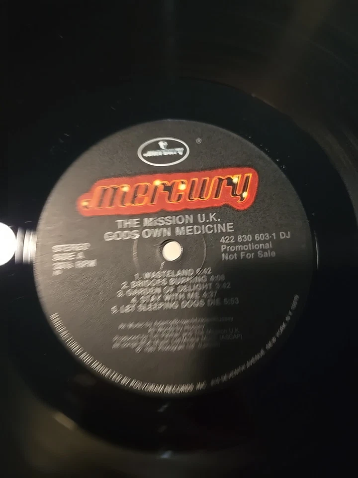 The Mission Gods Own Medicine 1986 UK Vinyl Phonogram Goth vg+ - Image 4 of 4