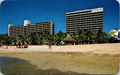 Vintage Postcard Hotel Exelaris Hyatt Continental Acapulco Guerrero Mexico D11