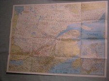 QUEBEC WALL MAP THE MAKING OF CANADA National Geographic March 1991