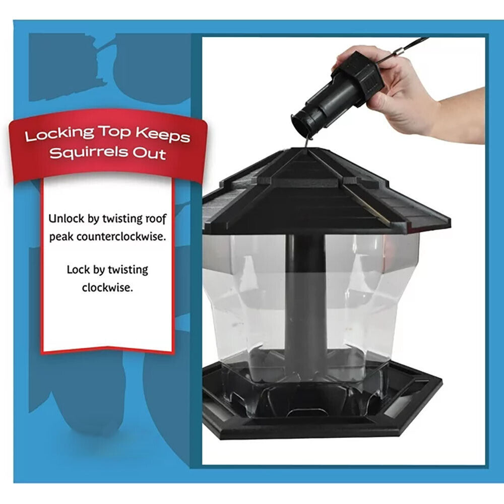 Pennington Earth Smart, Recycled Plastic Hopper Wild Bird Feeder, 6 lb. Capacity