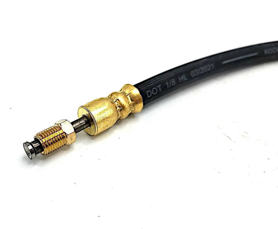 Manguera de freno hidráulica Kodiak 18" para frenos de remolque 3/16" montaje macho 1/8" ID Foto 2 de 4