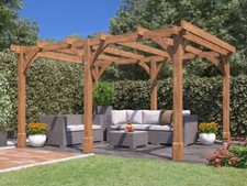 Wooden Pergola Kit 4x3m DIY Garden Frame Leviathan Dunster House