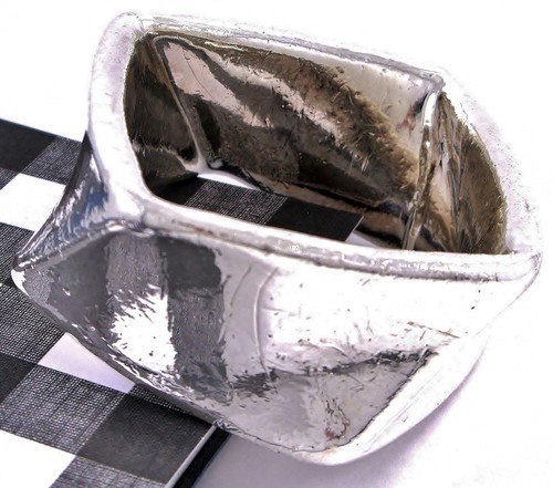 Sterling Silver 925 Chunky Electroform Crinkle Bangle Bracelet - Picture 3 of 12