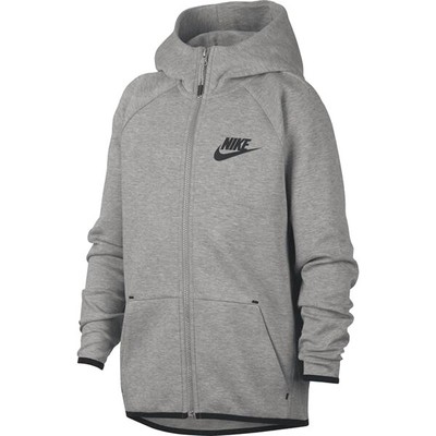 Nike Kids Boys Tech Fleece Windrunner Full Zip Hoodie Grey AR4020 61  S