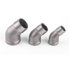 45  Elbow BSPT Female x Male Pipe Fittings Coupler Connector A2 Stainless Steel