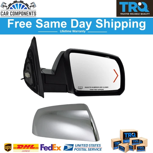 TRQ Chrome Signal Heated Side View Mirror RH Side For 2007-2013 Toyota Tundra