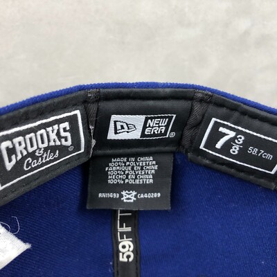 New Era 59Fifty Crooks & Castles Blue Ornate Interlock Logo