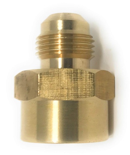 Brass Connector for Fuel or Gas coupling adapter 46F 3/8" flare 45° x 1/2" FNPT