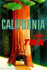 Sequoia National California United States America Travel Advertisement Poster 2